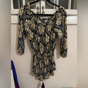 Tiare Hawaii Long Sleeve Off the Shoulder Romper